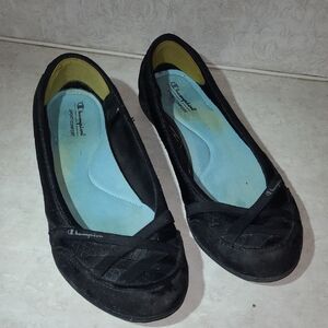 Champion Black Slip-On Flats